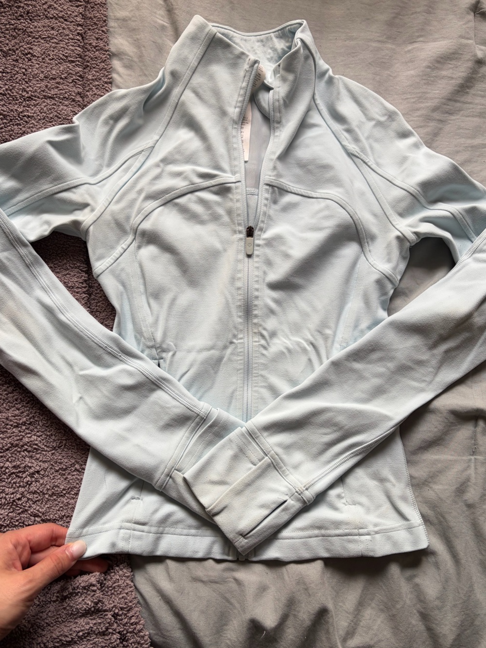 lululemon athletica light blue nulu define jacket size 2